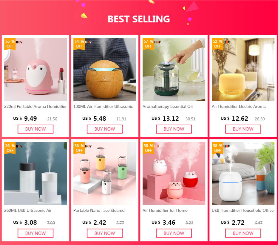USB Mini Air Humidifier & Aroma Diffuser with LED