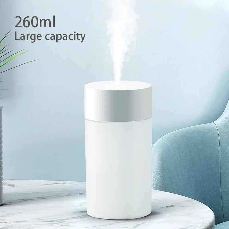 USB Mini Air Humidifier & Aroma Diffuser with LED