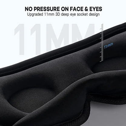 Soft Sleep Mask with Built-in Speaker & Mic