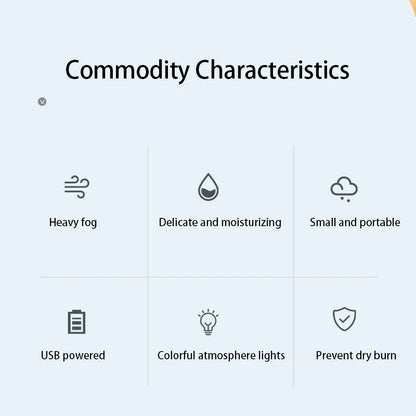 USB Mini Air Humidifier & Aroma Diffuser with LED