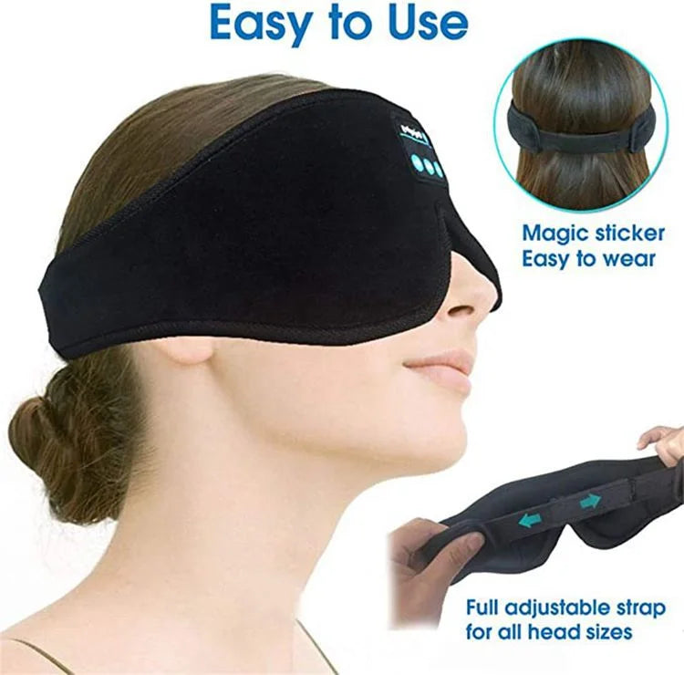 Soft Sleep Mask with Built-in Speaker & Mic