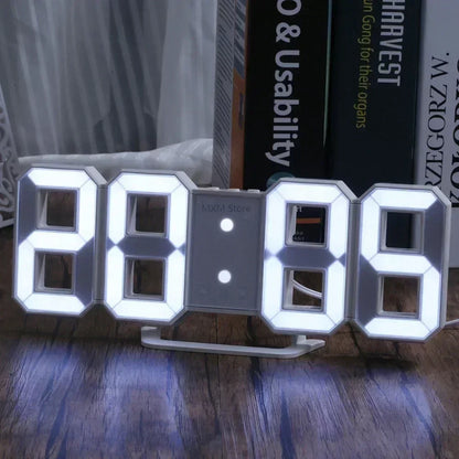 Adjustable 3D LED Digital Clock Night Mode Wall Decor