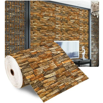 Self-Adhesive 3D Brick Wallpaper Panels