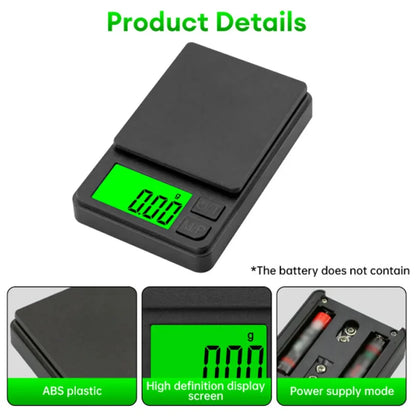 Precision Digital Pocket Scale 1000g – Backlit LCD, Travel Size