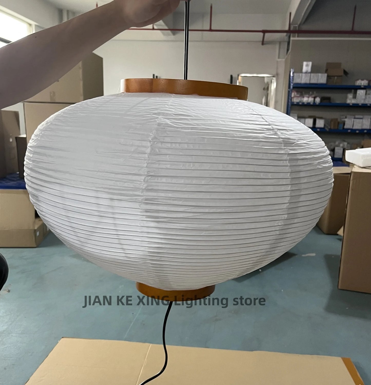 Japanese Wabi Sabi Rice Paper Standing Lamp