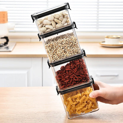 Sealed Kitchen Storage Jars & Grain Organizer Set