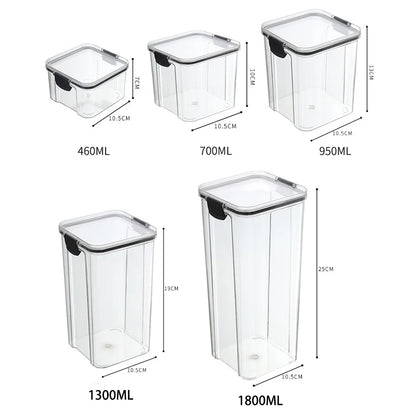 Sealed Kitchen Storage Jars & Grain Organizer Set