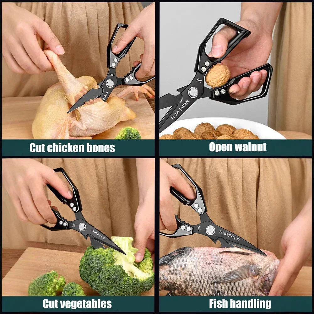 Heavy Duty Kitchen Shears with Bone Cutter & Scraper
