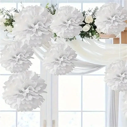 Handmade Paper Flower Pom Pom Decorations