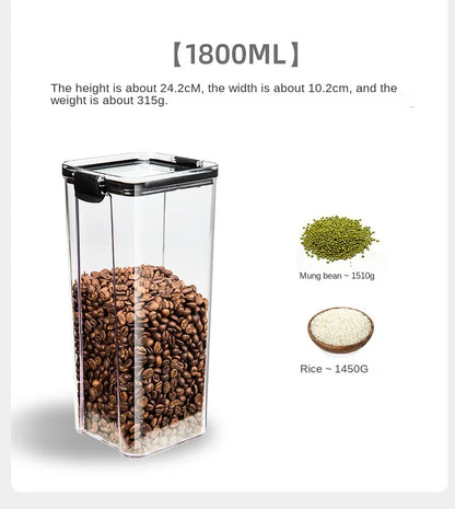 Sealed Kitchen Storage Jars & Grain Organizer Set