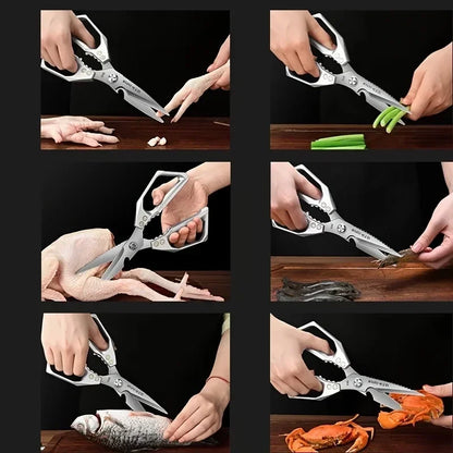 Heavy Duty Kitchen Shears with Bone Cutter & Scraper