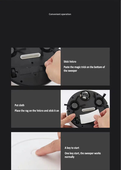 Smart Wireless Robot Vacuum & Mop 3-in-1 1500Pa