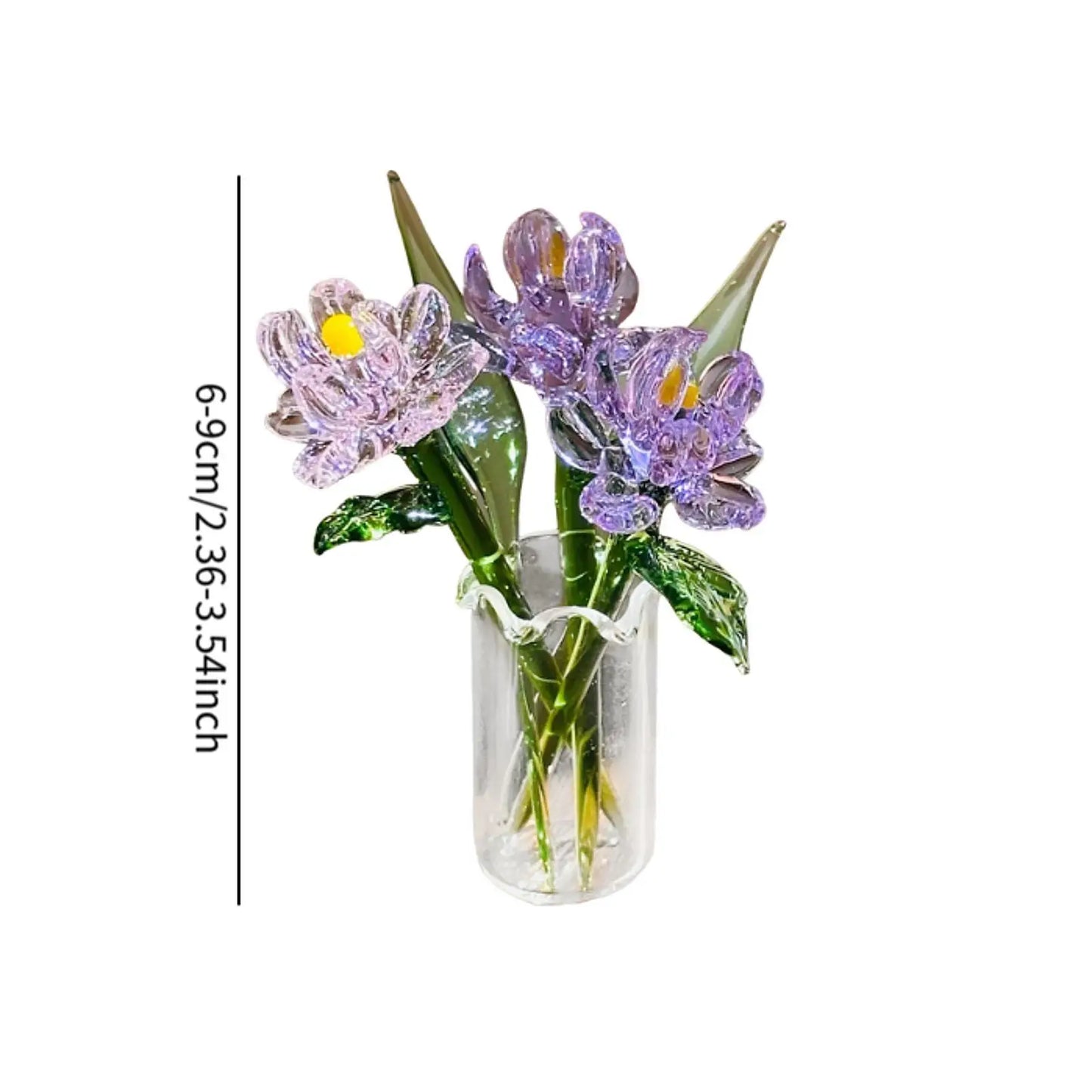 Eternal Glass Flower Bouquet in Vase