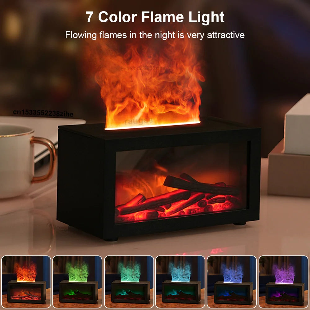 Fireplace Flame Humidifier & Aromatherapy Diffuser