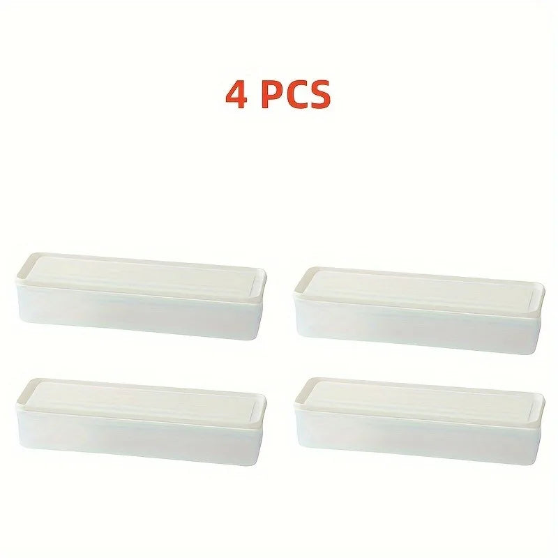 4pc Reusable Plastic Food Storage Containers for Fridge