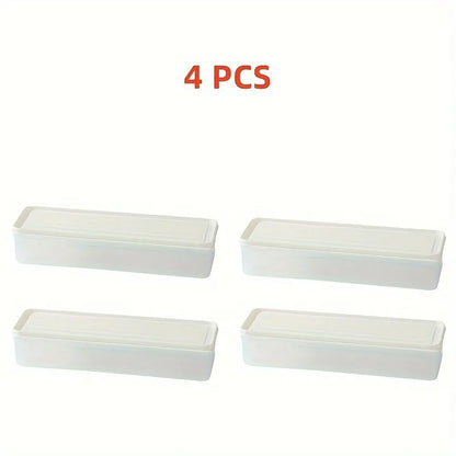 4pc Reusable Plastic Food Storage Containers for Fridge