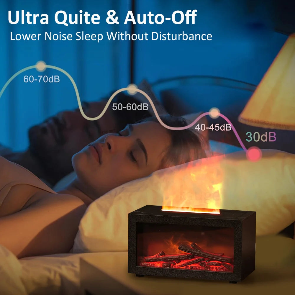 Fireplace Flame Humidifier & Aromatherapy Diffuser