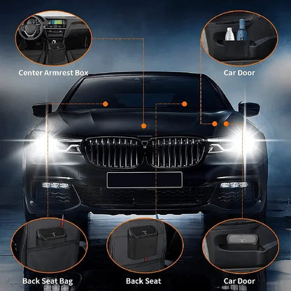 Mini Car Trash Can with Lid & 60 Bags