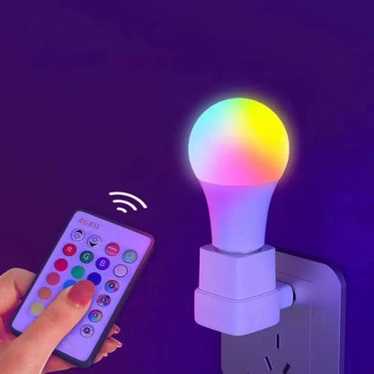 16-Color RGB LED Bulb E27 with Dimmer & 24-Key Remote