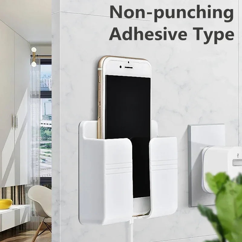 Punch-Free Wall Mount Phone Holder & Charging Stand