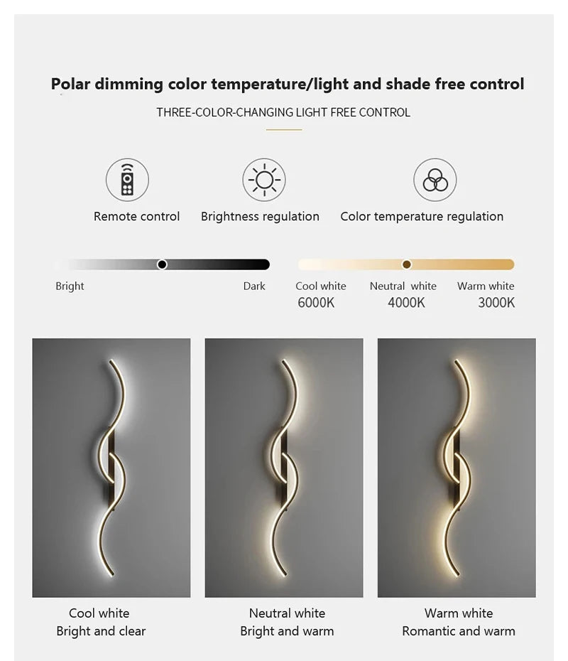 Modern Dimmable LED Bar Wall Lamp