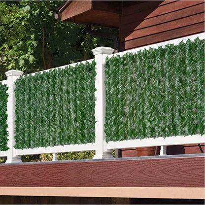 Artificial Ivy Hedge Green Leaf Fence Panels
