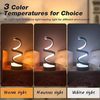 Sculptural Spiral Table Lamp