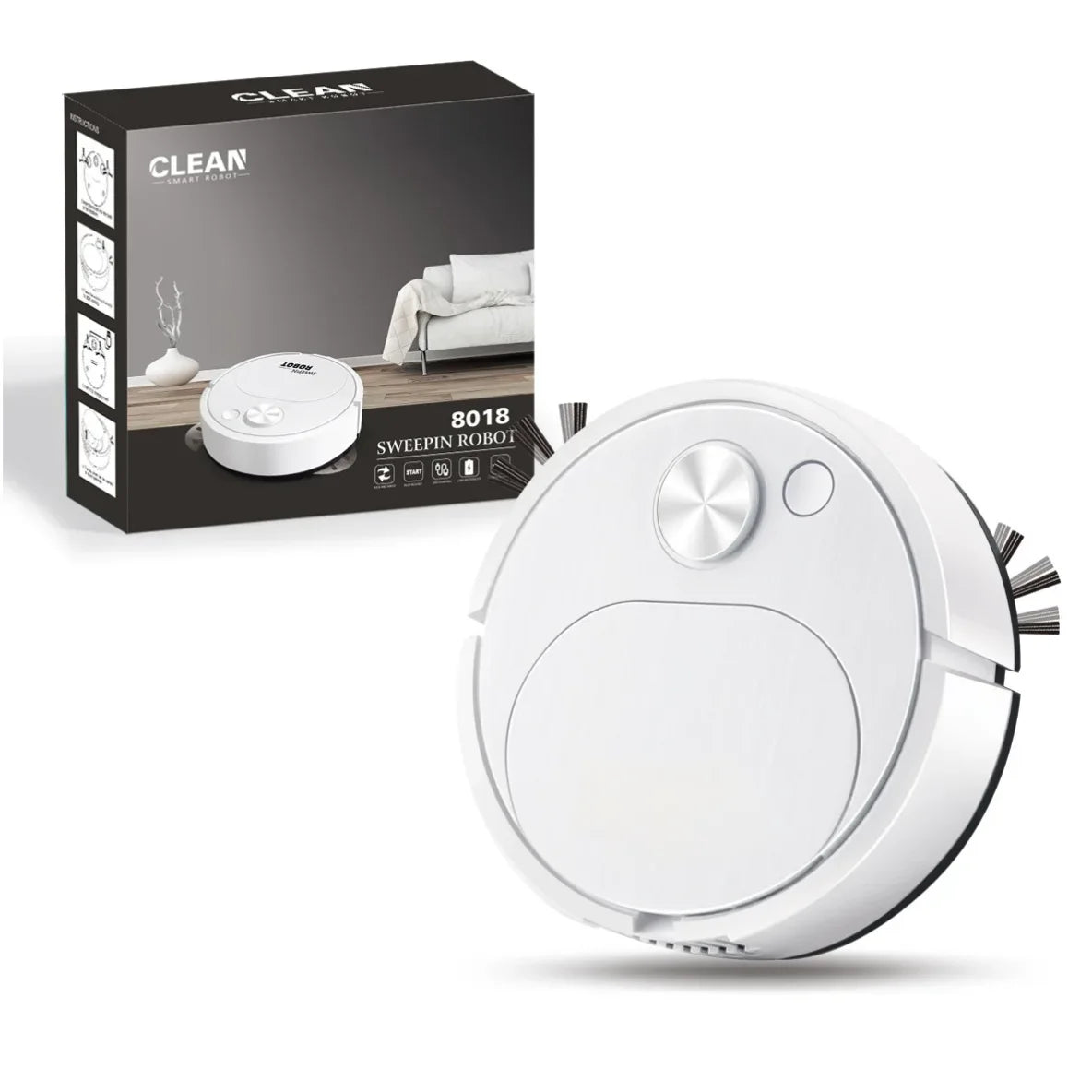 Smart Wireless Robot Vacuum & Mop 3-in-1 1500Pa