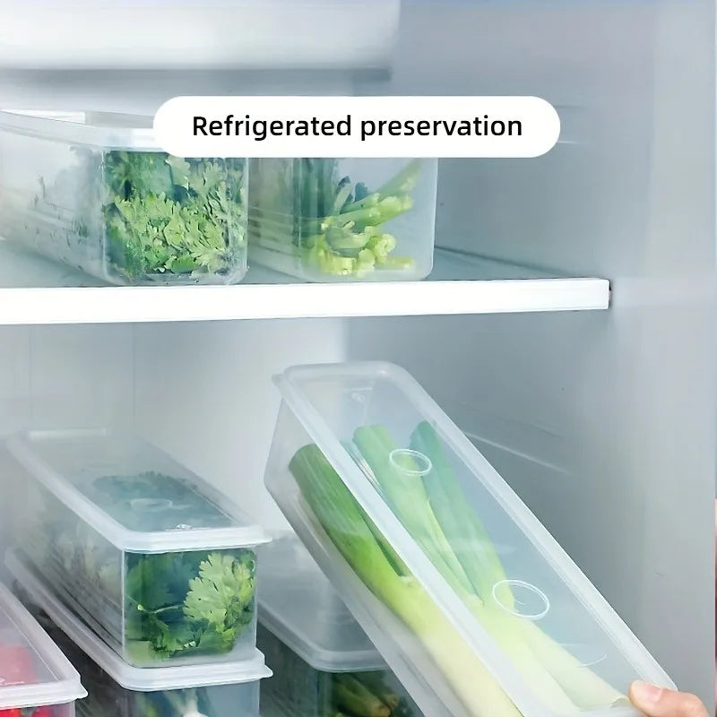 4pc Reusable Plastic Food Storage Containers for Fridge