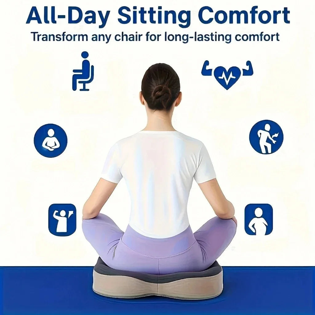 Memory Foam Seat Cushion for Tailbone & Sciatica Pain Relief