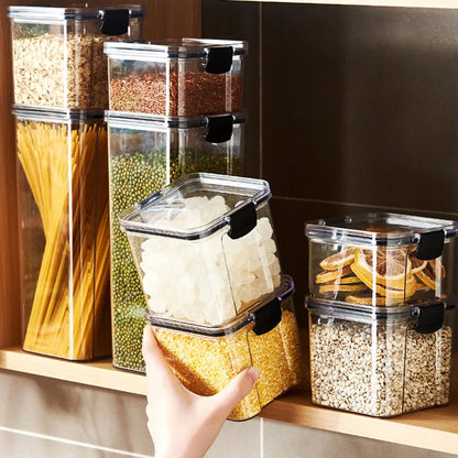 Sealed Kitchen Storage Jars & Grain Organizer Set