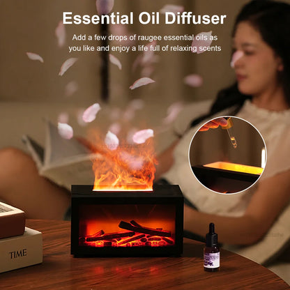 Fireplace Flame Humidifier & Aromatherapy Diffuser