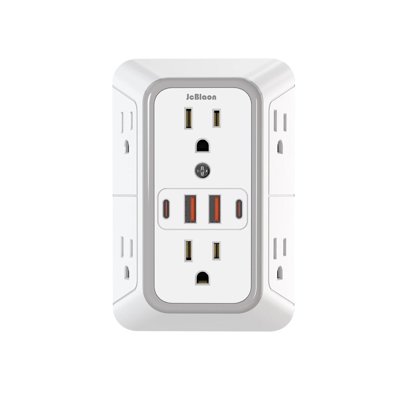 Multi Socket Wall Outlet with 6 AC & 4 USB Ports
