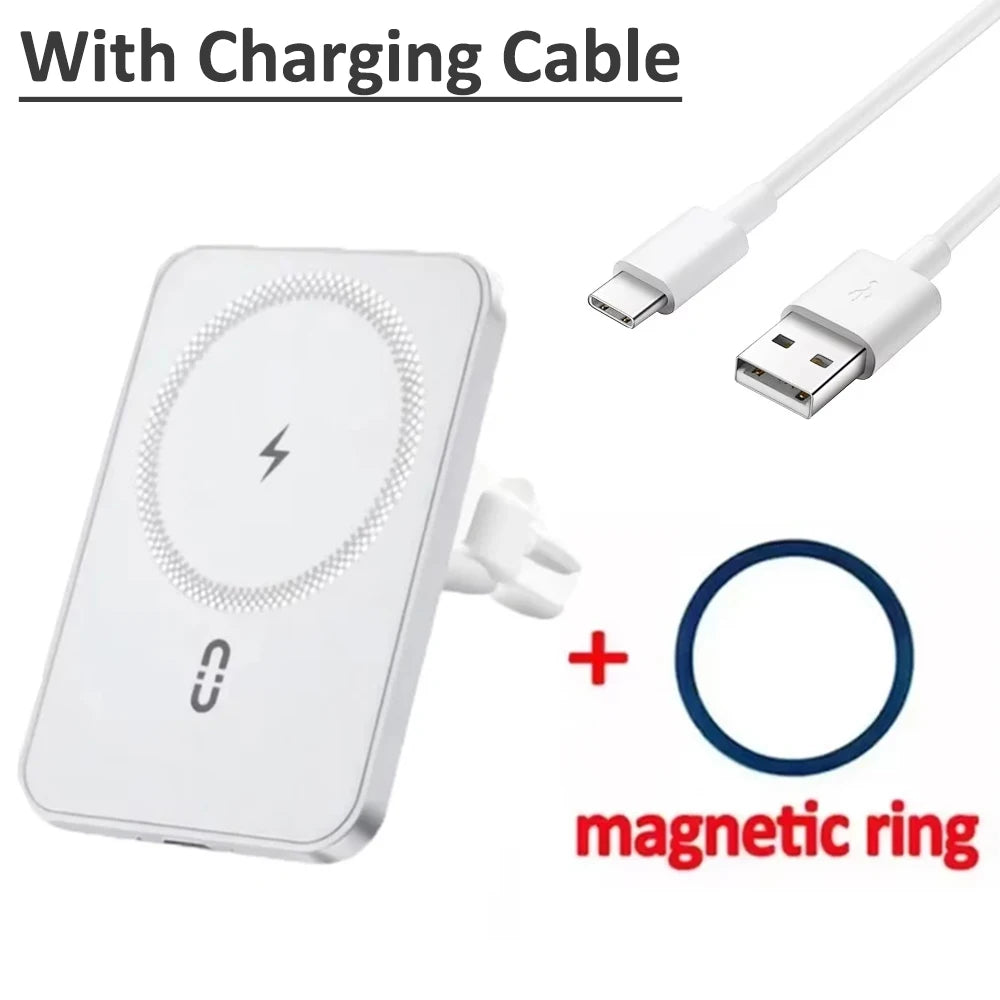 Magnetic Car Phone Holder & 30W MagSafe Wireless Charger