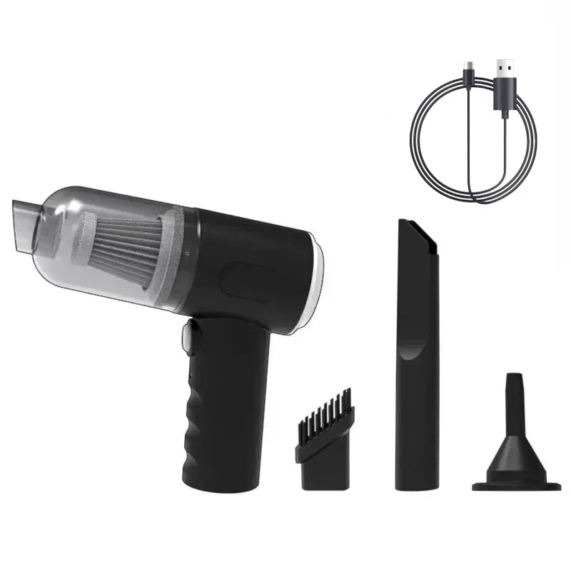 9000Pa Wireless Car Vacuum Cleaner – Wet & Dry, USB Rechargeable
