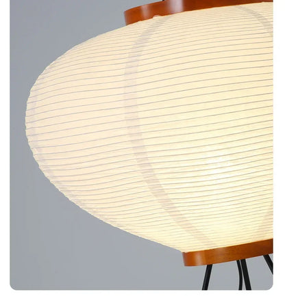 Japanese Wabi Sabi Rice Paper Standing Lamp