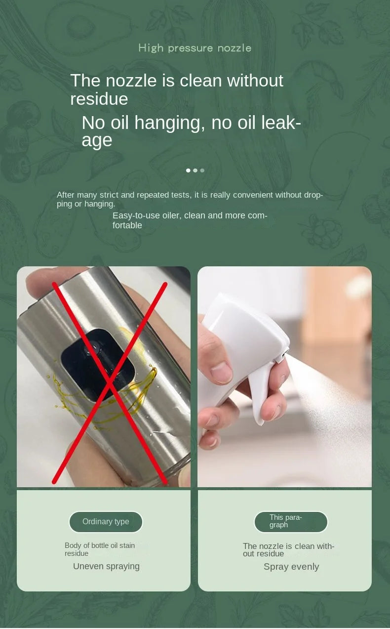 Refillable Olive Oil Mist Sprayer for Air Fryer & Cooking