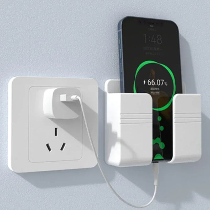 Punch-Free Wall Mount Phone Holder & Charging Stand
