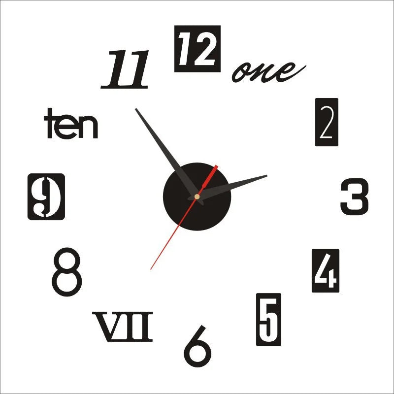 Modern Acrylic 3D Glow Wall Clock