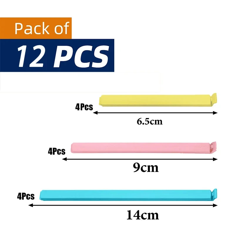 12pc Airtight Food Bag Clips – Leakproof & Dishwasher Safe