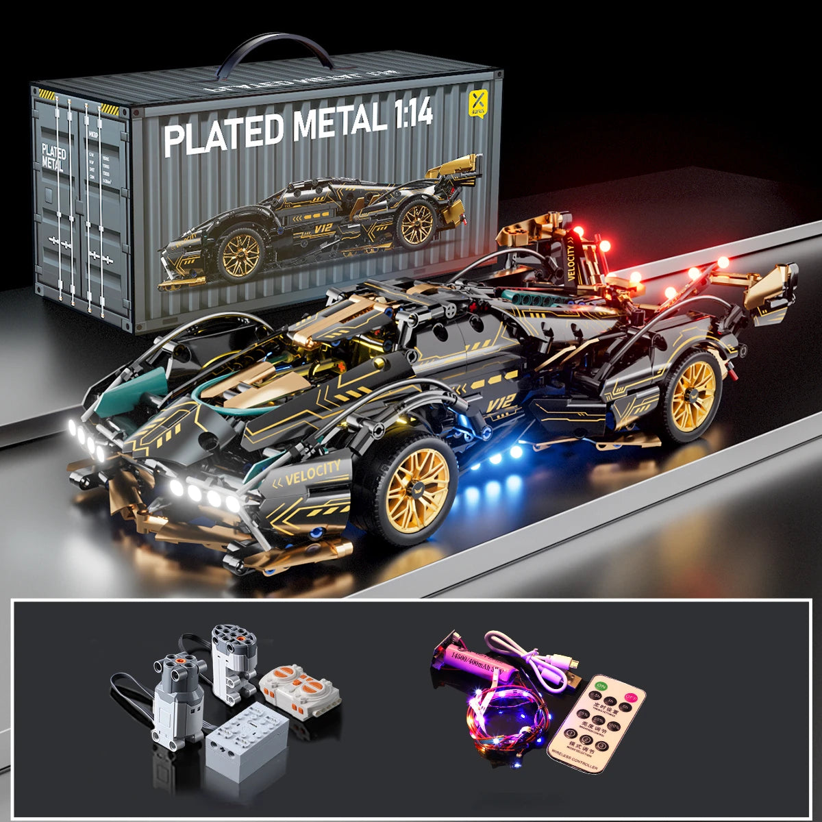 Black V12 Block  Roadster building block