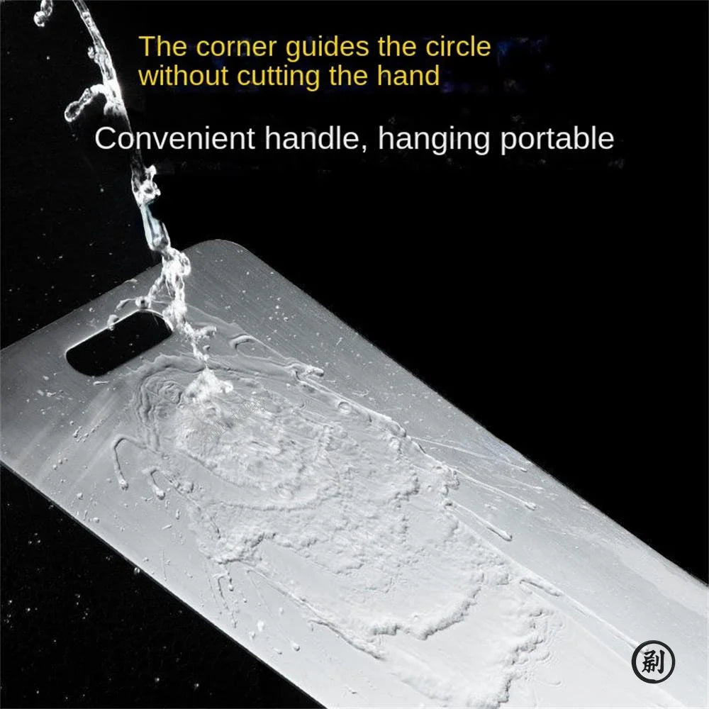 Thickened Double-Sided Stainless Steel Cutting & Kneading Board