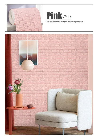 Self-Adhesive 3D Brick Wallpaper Panels