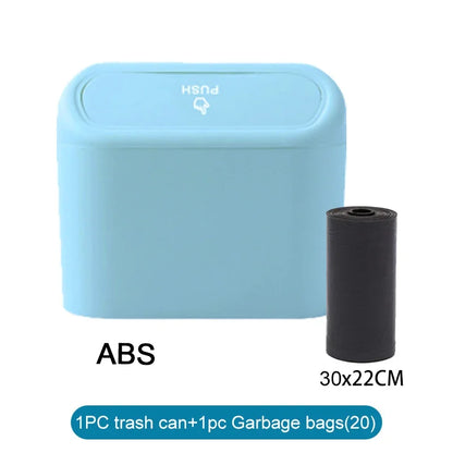Mini Car Trash Can with Lid & 60 Bags