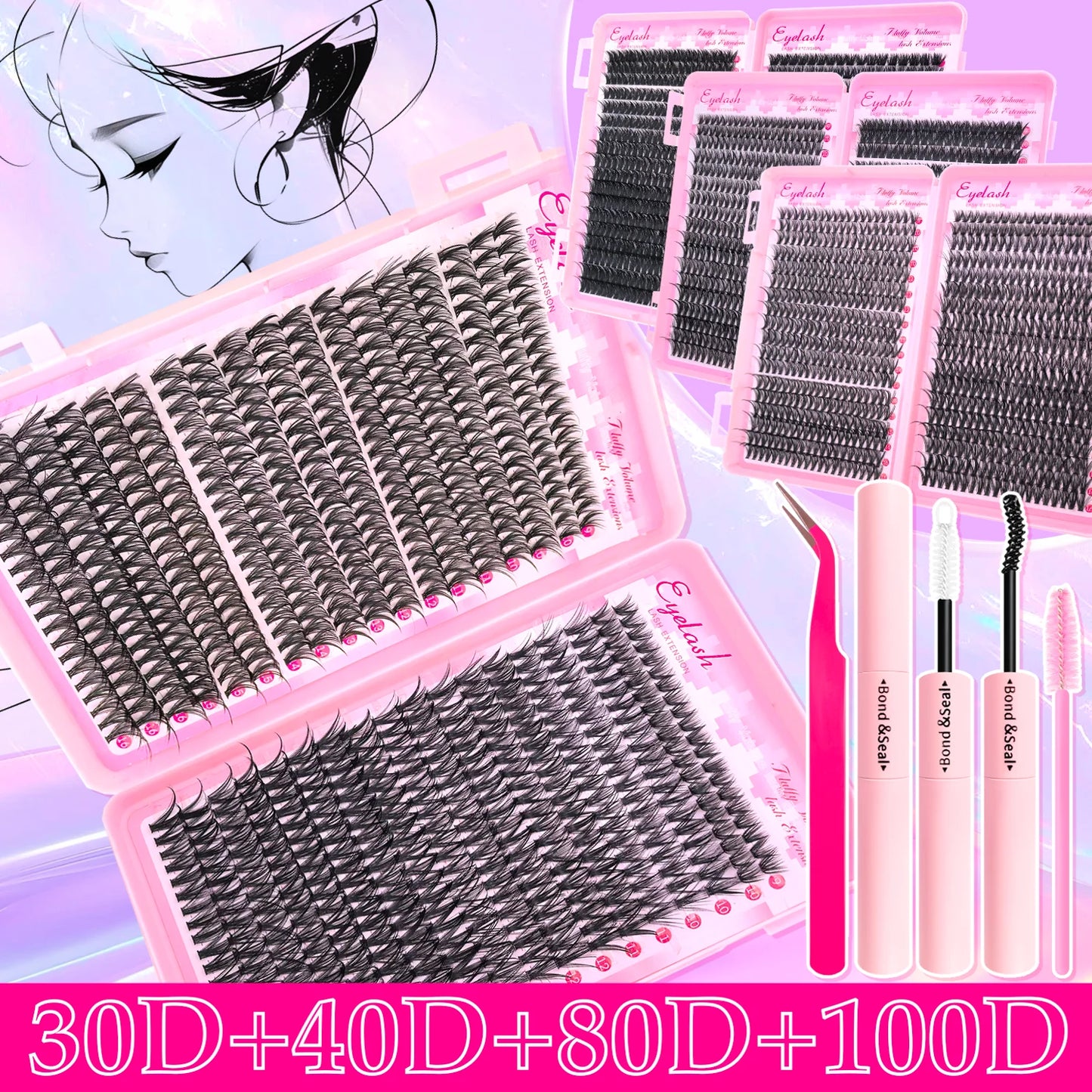 eyelash Extension Kit Fluffy Eyelash