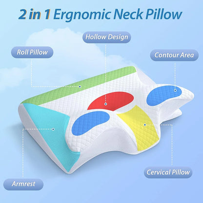 Memory Foam Cervical Support Pillow for Neck Pain