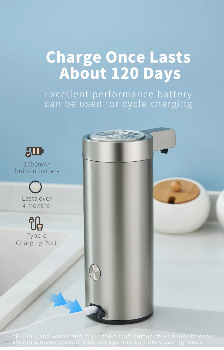 Automatic Touchless Soap Dispenser 270ML Stainless Steel