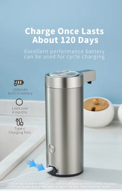 Automatic Touchless Soap Dispenser 270ML Stainless Steel