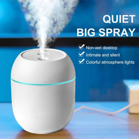 Silent USB Aroma Humidifier with Color LED Light