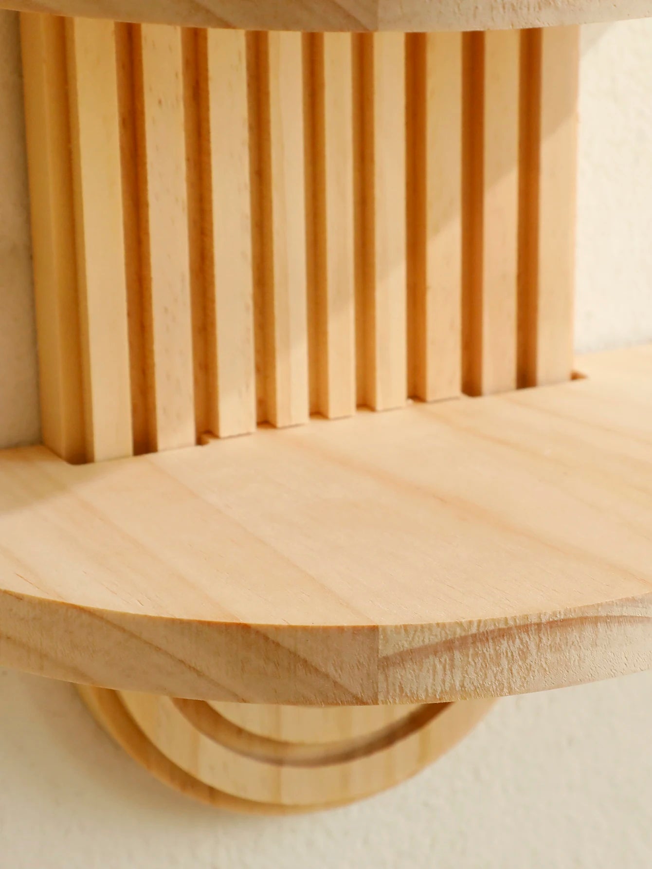 Boho Geometric Wood Wall Shelf